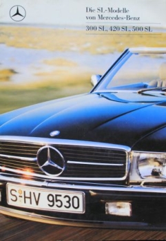 Mercedes-Benz 300 SL - 500 SL Modelprogram 1988 Carbrochure (9288)